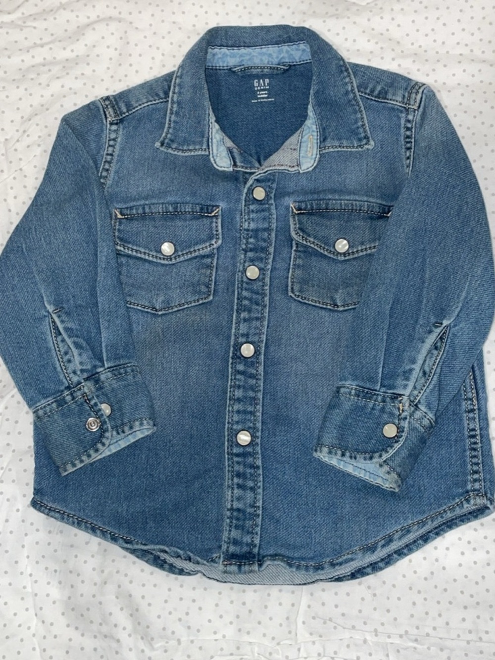 GAP Kids Classic Blue Denim Jacket with Snap Buttons